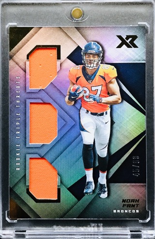 Noah Fant RC - 2019 Panini XR Rookie Triple Threats Materials #RTM-24 - Broncos (45/99) [BG014]