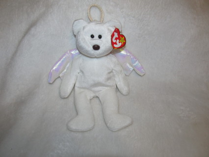 Ty Beanie Baby Halo the White Angel Bear Excellent Condition