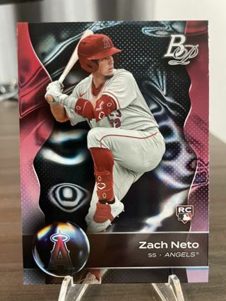 2023 Bowman Platinum Zach Neto #102 Rookie RC Base Card Los Angeles Angels Baseball Card
