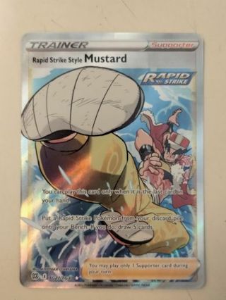 Rapid strike style mustard tg27/tg30 NM rare holo pokemon