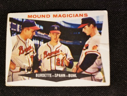 1960 - TOPPS EXMT - NRMT BASEBALL - CARD NO. 230 -  MOUND MAGICIANS - BRAVES