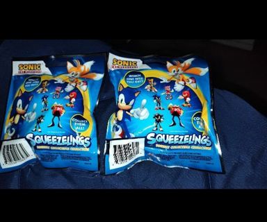 2 Sonic the Hedgehog Series 1 Squeezelings Mystery Collectible Figure Packs