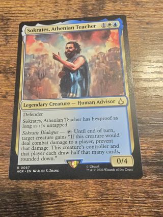 Magic the gathering mtg Sokrates Athenian Teacher rare card Assassins Creed