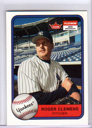 Roger Clemens, 2001 Fleer Platinum Baseball Card #197, New York Yankees, (L4