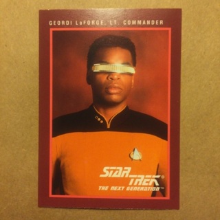 1991 Star Trek 25th Anniversary Trading Card ~ Geordi LeFORGE, Lt. Commander (Card # 112)