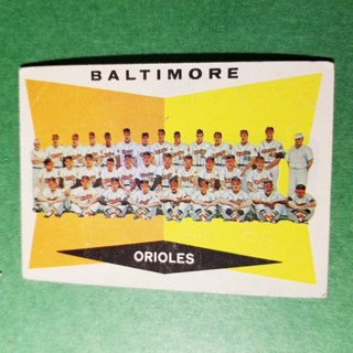 1960 - TOPPS BASEBALL CARD NO. 494 - BALTIMORE TEAMED HOBAUGH ROOKIE - ORIOLES - EXMT-NRMT+