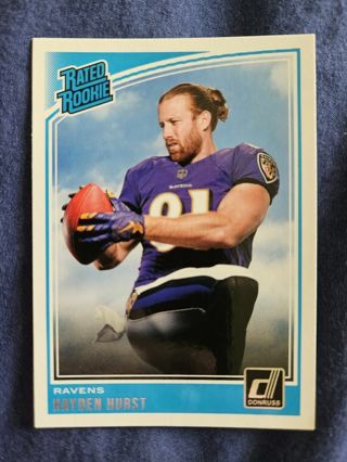 2018 Donruss Rated Rookie Hayden Hurst