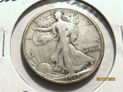 ★★ 1917-S WALKING LIBERTY HALF DOLLAR VG ★★ **90% SILVER**