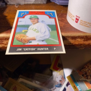 1986 tcma all time A’s Jim “catfish” hunter baseball card 