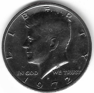 1972-D Kennedy Half Dollar U.S. 50 Cent Coin