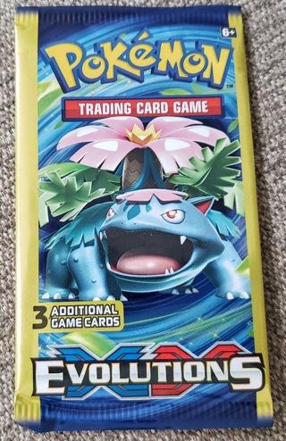 2016 Pokemon XY Evolutions 3 Card Booster Factory Pack Sealed