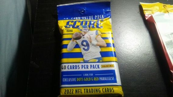 2022 SCORE/PANINI FOOTBALL 40 CARD SEALED PACK