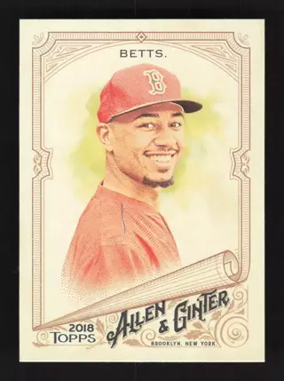 Mookie Betts - 2018 Topps Allen & Ginter #245 - Red Sox star - MINT CARD