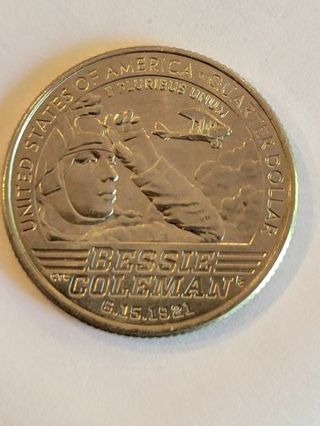 2023p Bessie Coleman quarter.