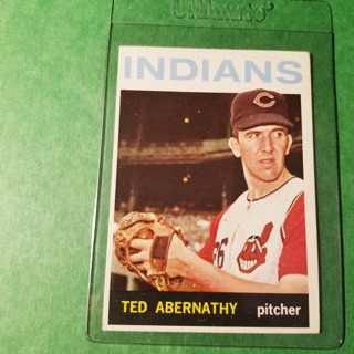 1964 - TOPPS BASEBALL CARD NO. 64 - TED ABERNATHY - INDIANS - EXMT+