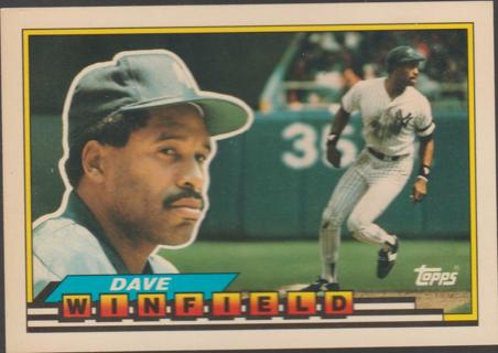 1989 Topps Big New York Yankees Baseball Card #314 Dave Winfield