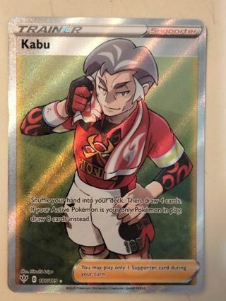 Kabu 186/189 rare holo nm pokemon