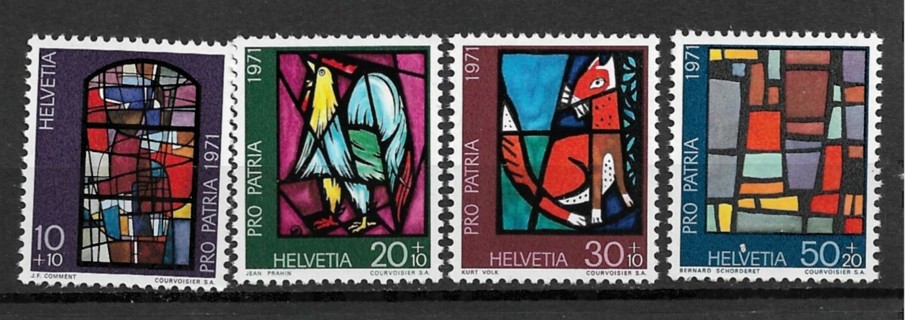 1971 Switzerland ScB398-401 complete Pro Patria set of 4 MNH