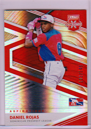 Danial Rojas, 2020 Panini Elite DPL Baseball Card #187, Dominican Republic, 102/149, (L2