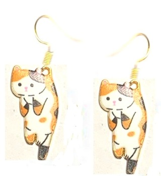 GP ENAMEL TABBY CAT EARRINGS (PLEASE READ DESCRIPTION)