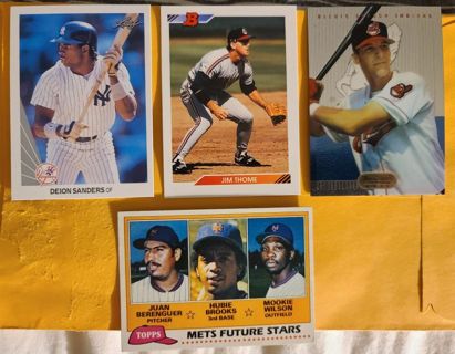 4 MLB star/rookie cards