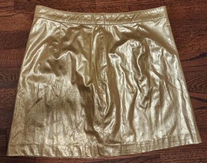 NEW - Sam Edelman - gold sparkle faux leather skirt - size 10