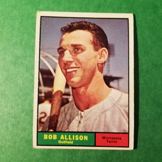 1961 - TOPPS EXMT - NRMT BASEBALL - CARD NO. 355 - BOB ALLISON - TWINS