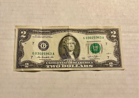 Two Dollar Bill Series 2013