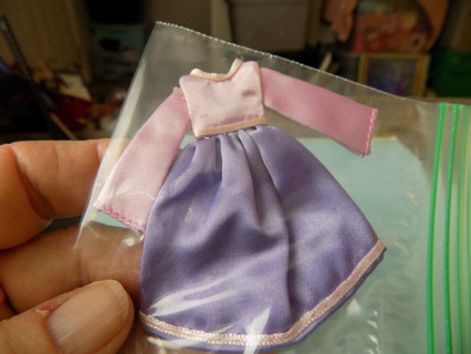  inch tall two shades of purple doll dress