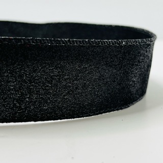 Black Glittery 1.5” Wide Wire Edge Ribbon 