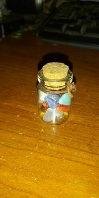 Glass Vial of Chakra Stones