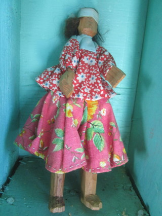 vintage indian wooden doll