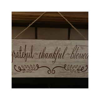 Grateful Thankful Blessed Decorative Sign