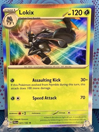 Lokix 021/193 - Paldea Evolved Holo Rare Pokemon NM