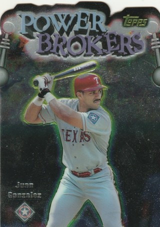 1998 Topps Power Brokers Die Cut Juan Gonzalez #PB5 Texas Rangers