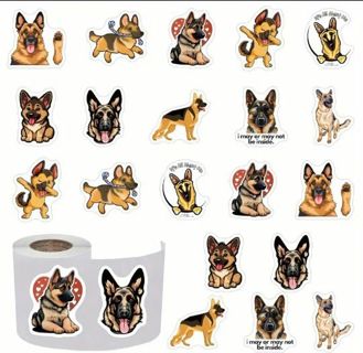 ➡️NEW⭕(10) 1" GERMAN SHEPHERD STICKERS!! DOG⭕(SET 2 of 2)