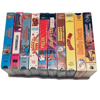 10 Pk VHS Felix, Raggedy Ann, Daffy Duck & More