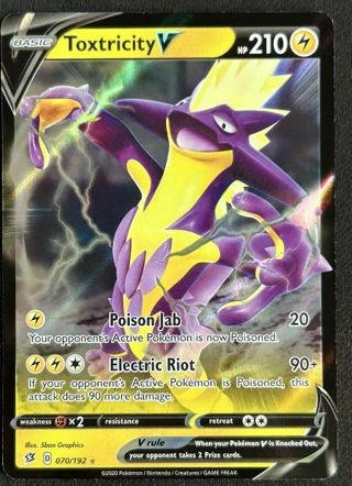 NM Ultra Rare Toxtricity V Pokemon card TCG SWSH