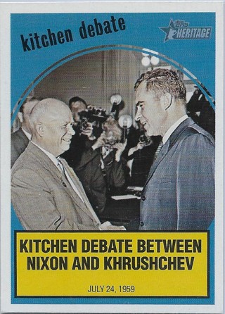 2008 Topps Heritage News Flashbacks #NF6 Kitchen Debate between Nixon and Khrushchev