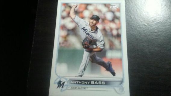 2022 TOPPS ANTHONY BASS MIAMI MARLINS UPDATE SERIES BASEBALL CARD# US227