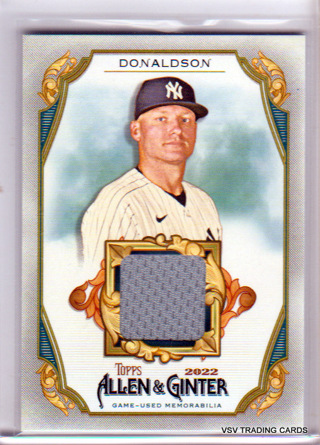 Josh Donaldson, 2022 Topps Allen & Ginter REC Baseball Card #AGRB-Jd, New York Yankees, (L1