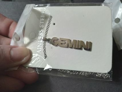 Gemini Silver Stainless Steel Necklace