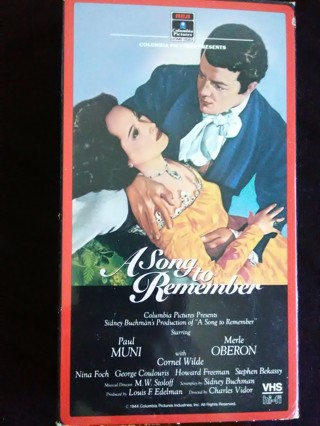 A Song To Remember -Cornel Wilde, Merle Oberon VHS