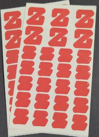 2 Sheets Letter Z Stickers