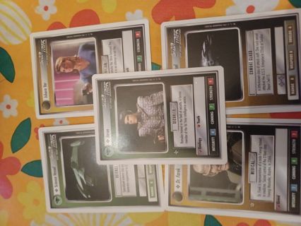 Lot of 5 star trek gaming cards