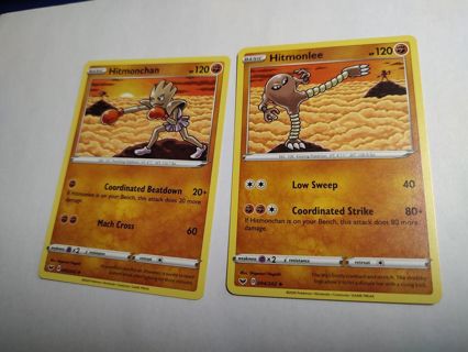 Pokemon SWSH Hitmonlee and Hitmonchan