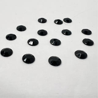 BlackRound Faceted 13mm Embellishments Flat Backs Gems 