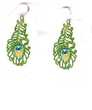 SP MULI-COLOR FEATHER EARRINGS STYLE 3 (PLEASE READ DESCRIPTION)