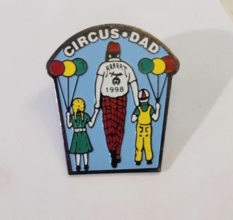 Vintage Shriners Circus Dad Enamel Pin Masonic Free Mason