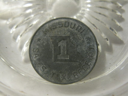 (FC-1265) 1937-1942 Missouri Sales Tax Receipt: 1 Mill - Token